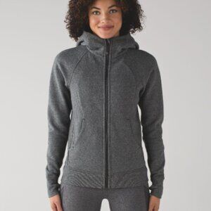 Lululemon Scuba Full-Zip Hoodie Women Size 4 Color Dark Heather Grey